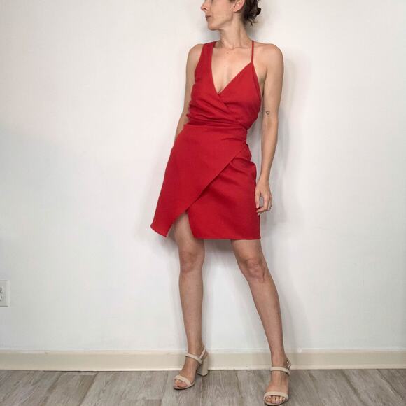REVOLVE BY THE WAY. Karina mini dress asymmetrical open back date night 3031 - Picture 1 of 12